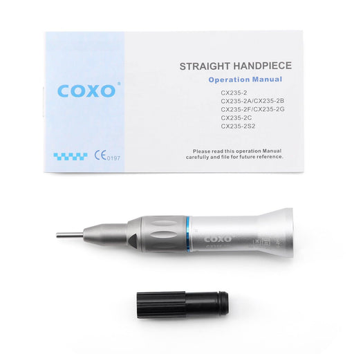 COXO CX235-2F Low-speed Handpiece, 1:1 External, Straight Handpiece, Max.40,000rpm. #S-2F - JMU Dental