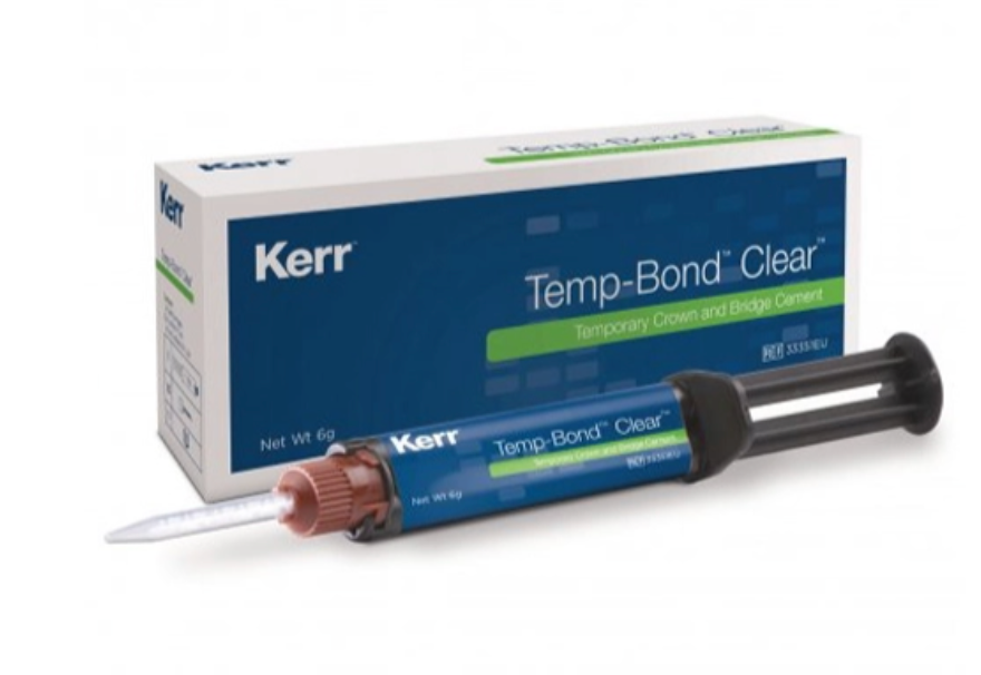 Temporary Dental Cement,Temp-Bond Clear with Triclosan, Automix Syringe