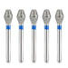 JMU Diamond Burs FG Medium Grit Barrel 5/Pk - JMU DENTAL INC