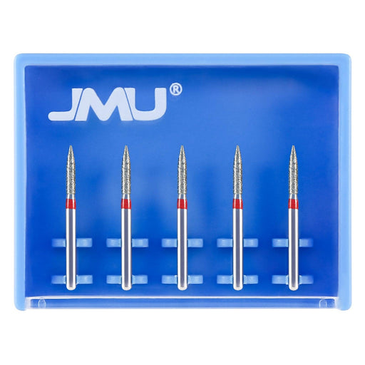 JMU Diamond Burs, Fine Grit, Flame, FG #862-014F, 5/pk - JMU Dental