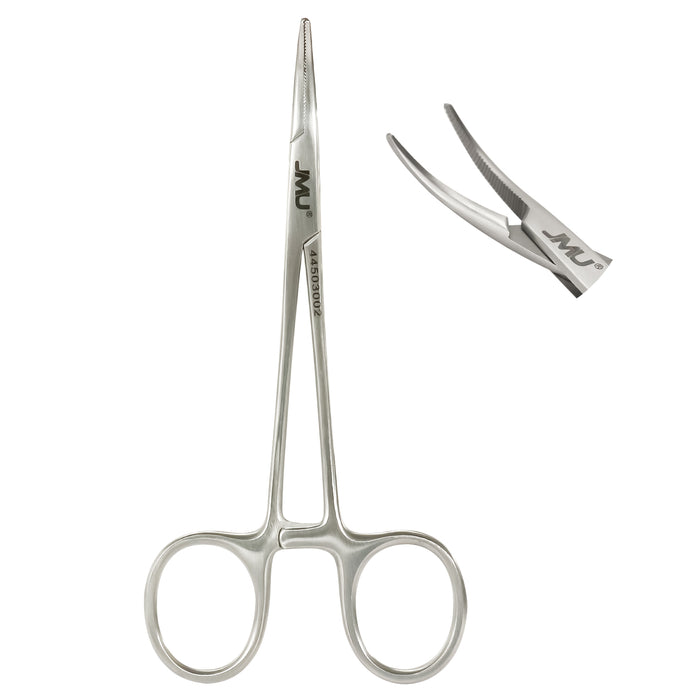 JMU Surgical Hemostatic Forceps 5Inch Straight/Curved Stainless Steel 1pc/pack - JMU DENTAL INC