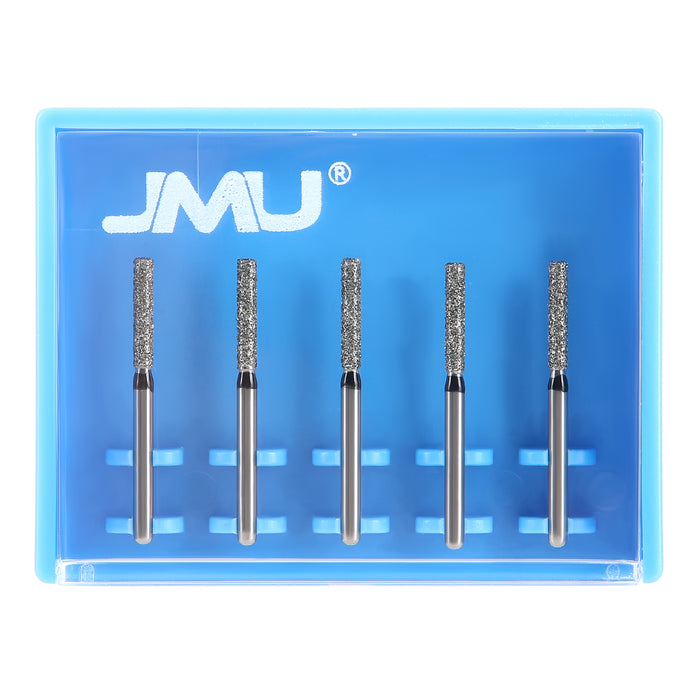 JMU Diamond Burs FG Super Coarse Flat End Cylinder 5/Pk - JMU DENTAL INC