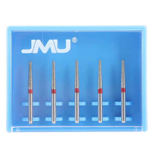 JMU Diamond Burs FG Fine Grit Round End Taper 5/Pk - JMU DENTAL INC