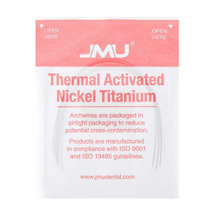 JMU Thermal Activated  Nickel Titanium Archwire, Natural, 10/Pk
