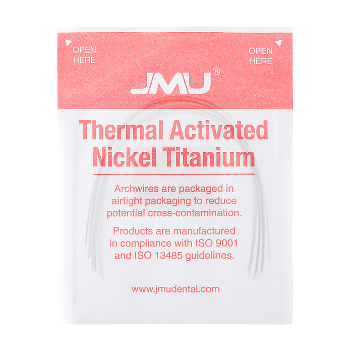 JMU Thermal Activated Nickel Titanium Archwire Over-Expanded Rectangula Universal 10/Pk - JMU DENTAL INC