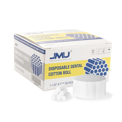 JMU Disposable Dental Cotton Rolls 50Pcs/Box - JMU DENTAL INC