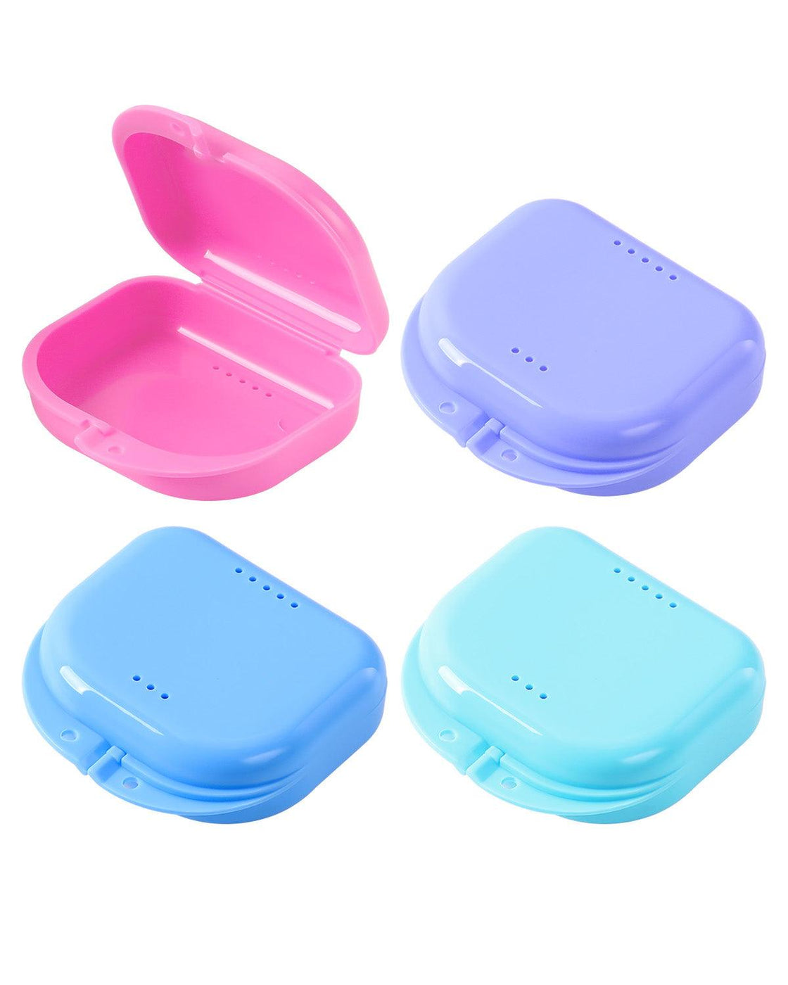JMU Dental Denture Storage Retainer Case with Vent Holes