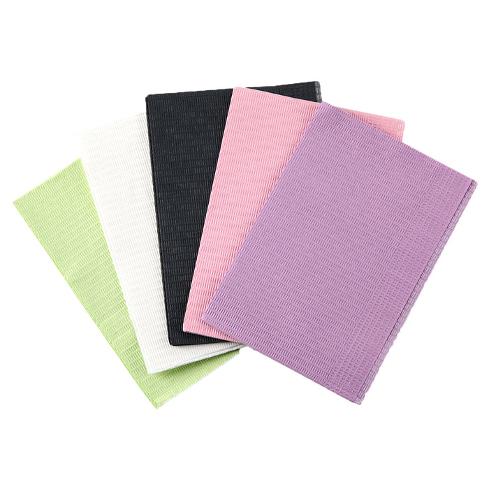 JMU Disposable Dental Bibs 13"x18" 2-Ply Tissues +1-Ply Film 50pcs/Bag