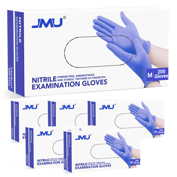 JMU Disposable Nitrile Examination Gloves Violet Blue XS/S/M/L 200Pcs/Box - JMU DENTAL INC