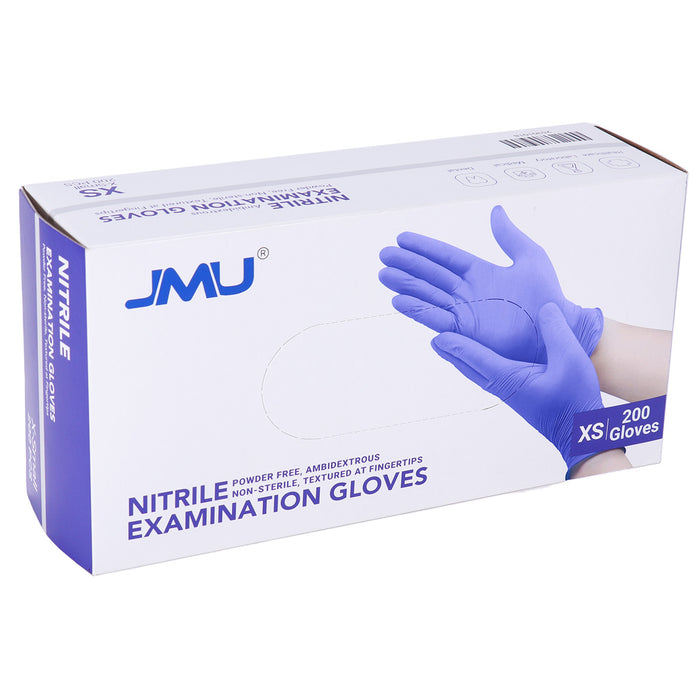JMU Disposable Nitrile Examination Gloves Violet Blue XS/S/M/L 200Pcs/Box