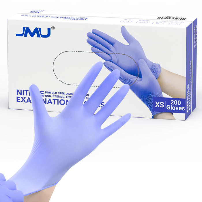 JMU Medical Nitrile Examination Gloves Violet Blue XS/S/M/L 200Pcs/Box - JMU DENTAL INC