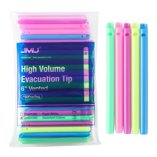 JMU High Volume Evacuation Tips Assorted Colors 100pcs/Bag - JMU DENTAL INC