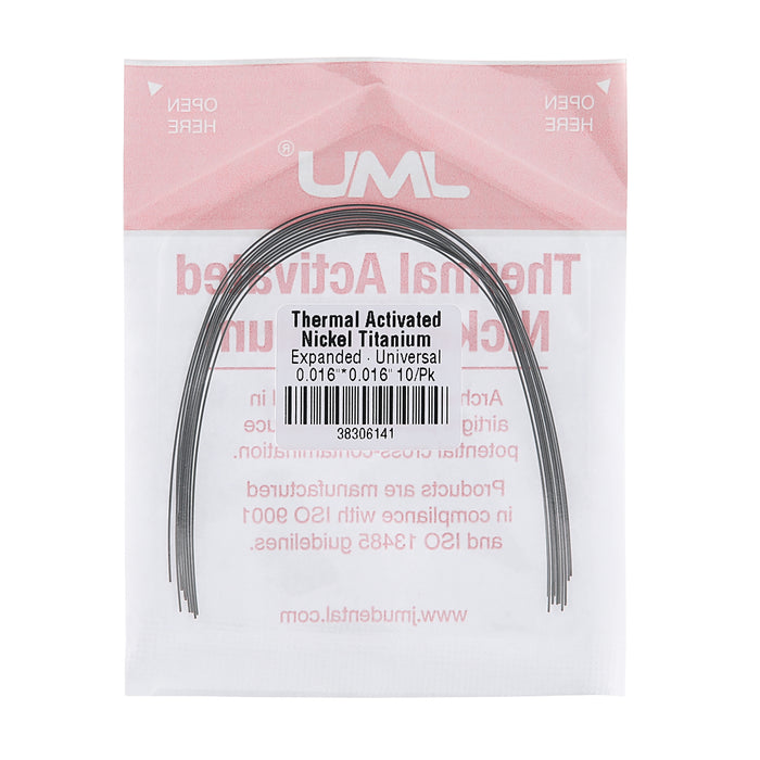 JMU Thermal Activated Nickel Titanium Archwire, Expanded, 10/Pk