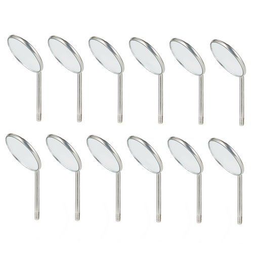 JMU #5 Mouth Mirror Heads Glass Mouth Mirror Stainless Steel 12pcs/pack - JMU DENTAL INC