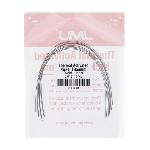 JMU Thermal Activated  Nickel Titanium Archwire Ovoid Round 10/Pk - JMU DENTAL INC