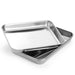 JMU Dental Flat Tray SL 304 Stainless Steel 9.1"x6.7"x1.1" 3PCS/Bag - JMU DENTAL INC