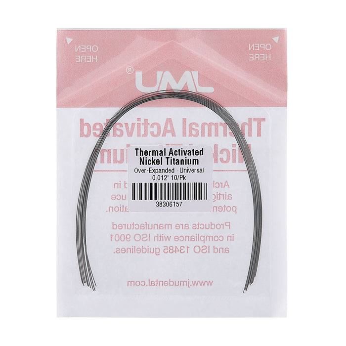JMU Thermal Activated Nickel Titanium Archwire, Over-Expanded, 10/Pk