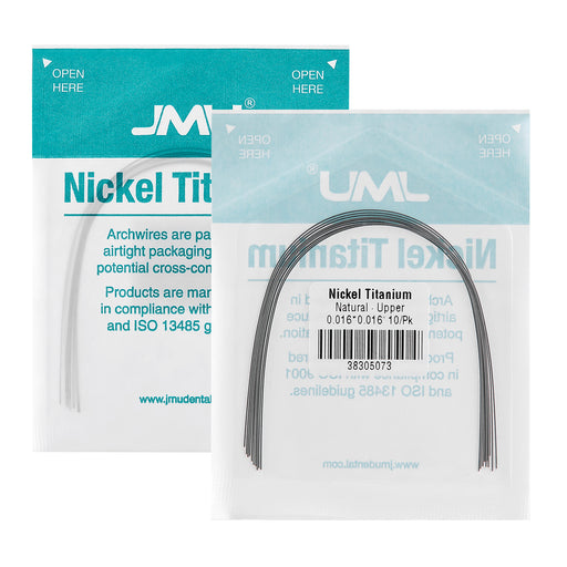 JMU Nickel Titanium Archwire Natural Rectangular 10/Pk - JMU DENTAL INC