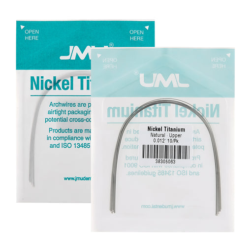 JMU Nickel Titanium Archwire Natural Round 10/Pk - JMU DENTAL INC