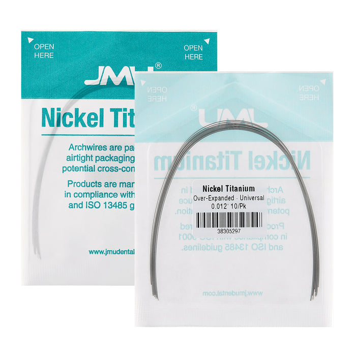 JMU Nickel Titanium Archwire Over-Expanded Round Universal 10/Pk - JMU DENTAL INC