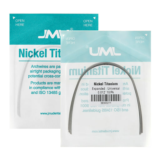 JMU Nickel Titanium Archwire Expanded Round 10/Pk - JMU DENTAL INC