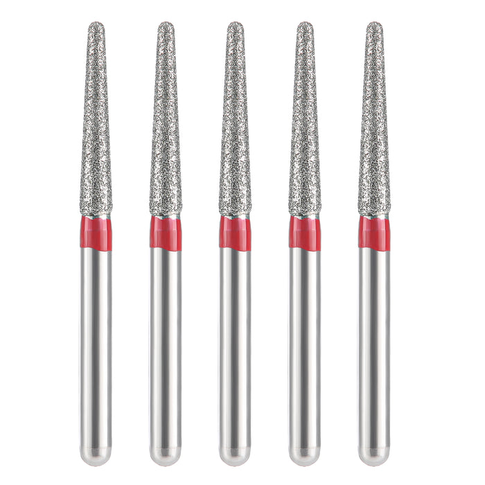 JMU Diamond Burs FG Fine Grit Round End Taper 5/Pk - JMU DENTAL INC