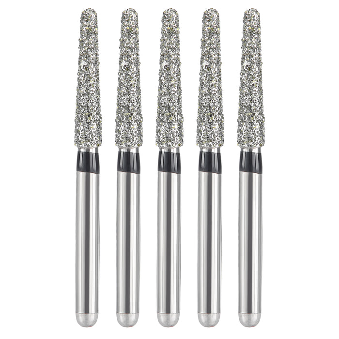 JMU Diamond Burs FG Super Coarse Round End Taper 5/Pk - JMU DENTAL INC