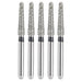 JMU Diamond Burs FG Super Coarse Round End Taper 5/Pk - JMU DENTAL INC