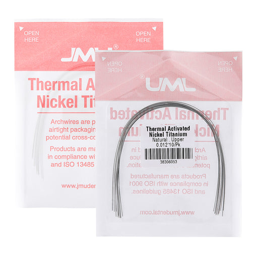 JMU Thermal Activated Nickel Titanium Archwire Natural Round 10/Pk - JMU DENTAL INC