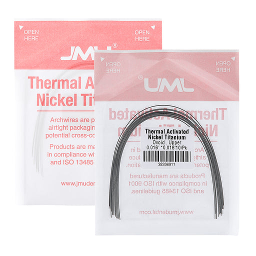 JMU Thermal Activated  Nickel Titanium Archwire Ovoid Rectangular 10/Pk - JMU DENTAL INC