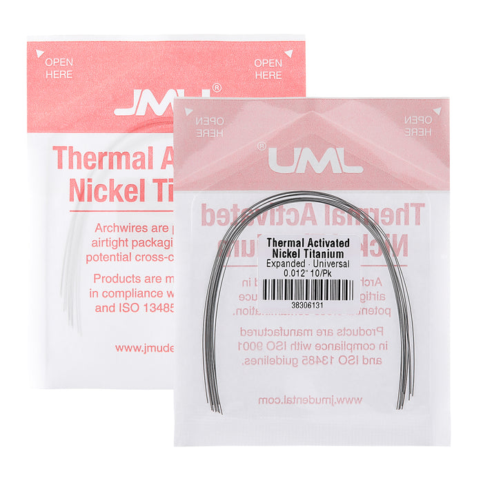 JMU Thermal Activated Nickel Titanium Archwire Expanded Round Universal 10/Pk - JMU DENTAL INC