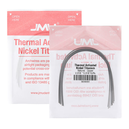 JMU Thermal Activated Nickel Titanium Archwire Natural Rectangular 10/Pk - JMU DENTAL INC