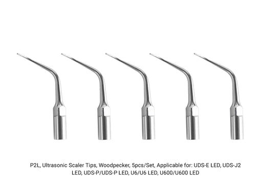 Woodpecker P2L Ultrasonic Scaler Tips 5Pcs/Set - jmudental.com