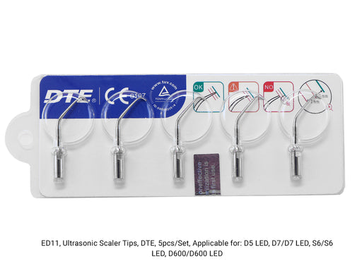 Woodpecker ED11 Ultrasonic Scaler DTE Tips 5pcs/Set - jmudental.com
