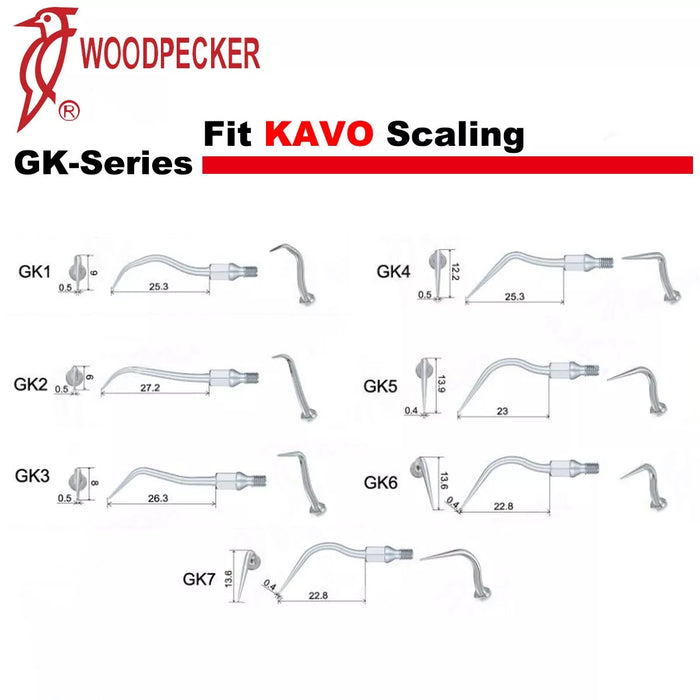 Woodpecker GK1 Scaler Tips 5pcs/Set