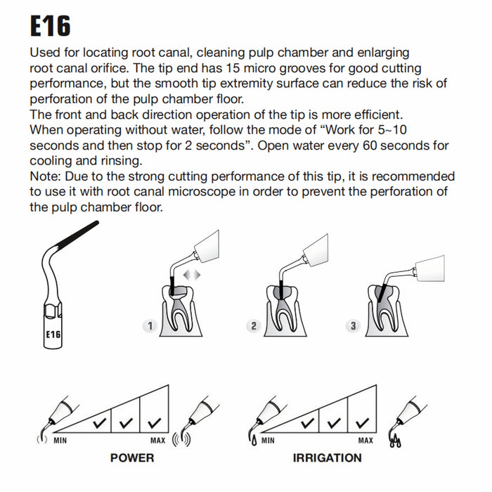 Woodpecker E16 Ultrasonic Scaler Tips 1 PC