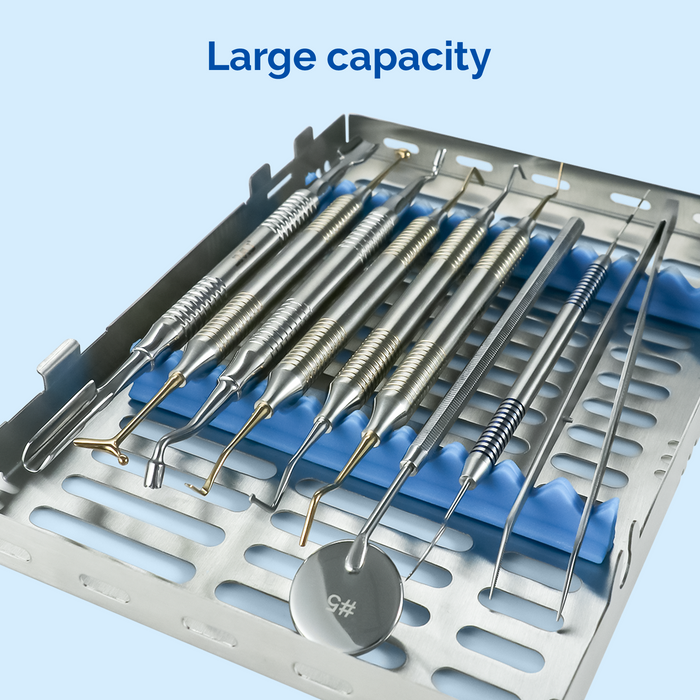 JMU Dental Autoclave Sterilization Cassette with Safety Lock Stainless Steel - JMU DENTAL INC