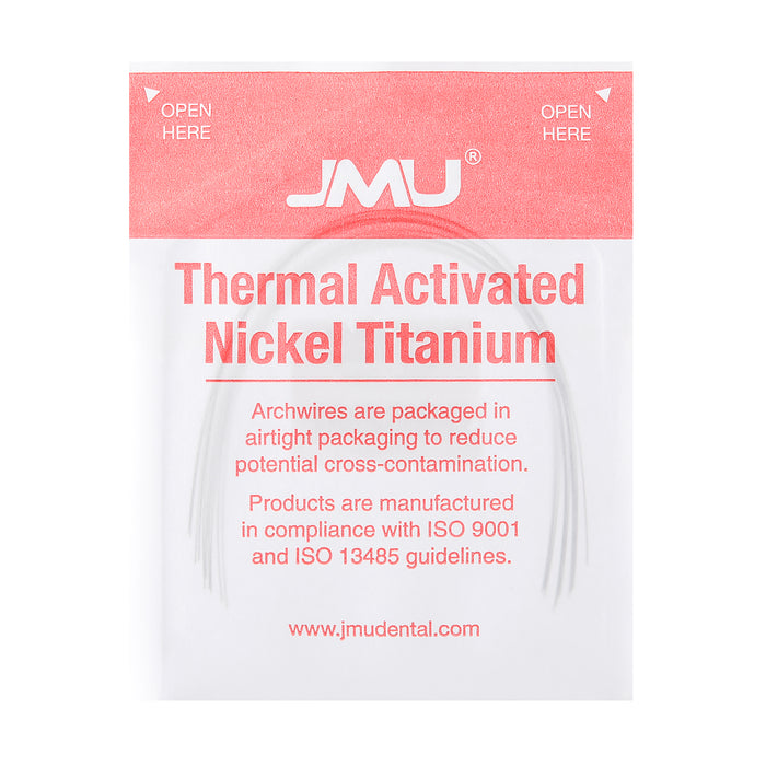 JMU Thermal Activated  Nickel Titanium Archwire, Natural, 10/Pk