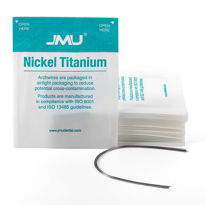 JMU Nickel Titanium Archwire, Natural, 10/Pk