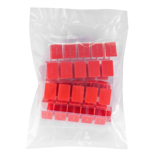 EZAim Disposable Adhesive X-Ray Sensor Bite Tab Holders Universal Red 50/pk - JMU DENTAL INC