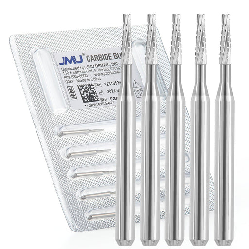 JMU Carbide Burs, Taper Fissure Crosscut, 5/pk - JMU Dental