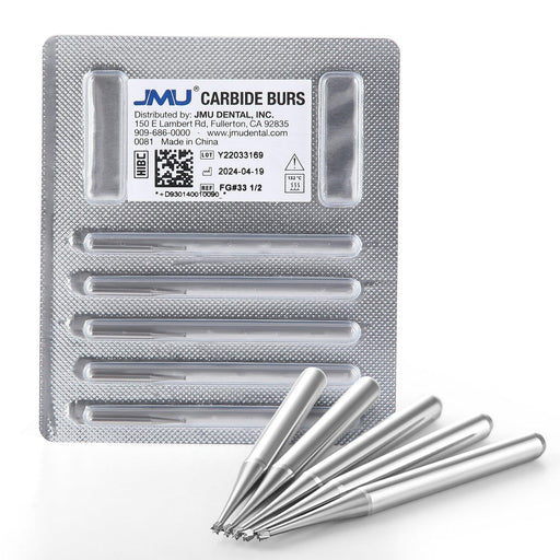 JMU Carbide Burs,Inverted Cone, 5/pk - JMU Dental