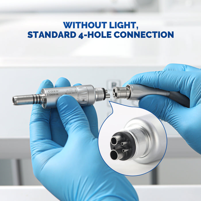 COXO CX235-3B Low Speed Handpiece, 1:1 Inner Channel, Air Motor, 20,000rpm, 4-hole coupler.  #M-3B-4