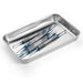 JMU Dental Flat Tray SL 304 Stainless Steel 9.1"x6.7"x1.1" 3PCS/Bag - JMU DENTAL INC