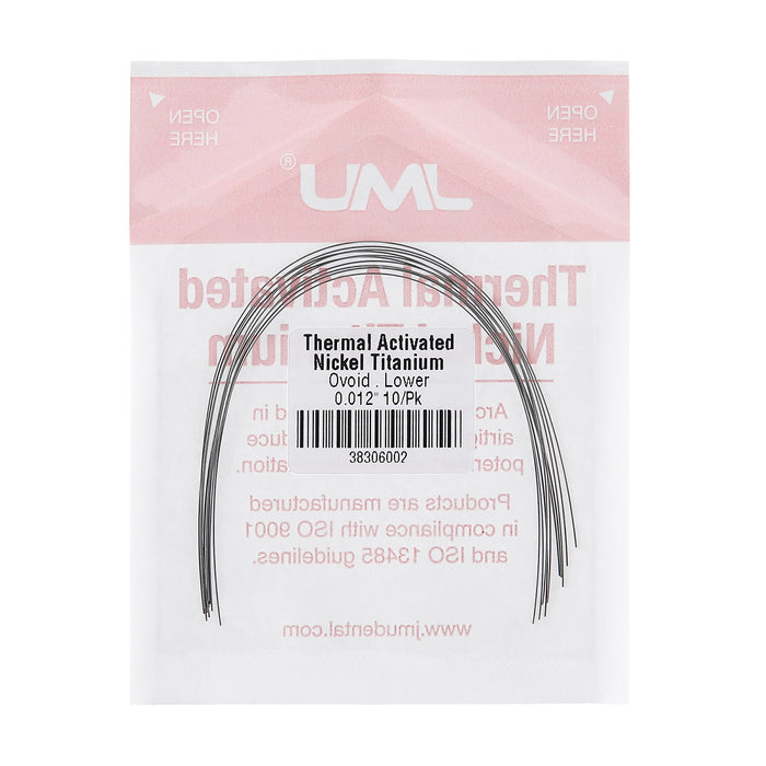 JMU Thermal Activated  Nickel Titanium Archwire, Ovoid, 10/Pk