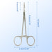 JMU Surgical Hemostatic Forceps 5Inch Straight/Curved Stainless Steel 1pc/pack - JMU DENTAL INC