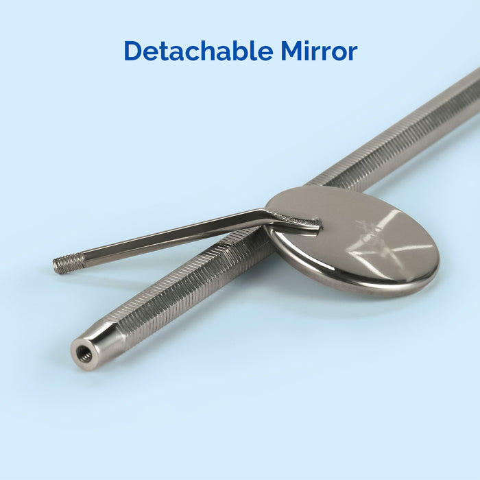 JMU Dental Mirror with Octagonal/ Unique Hollow Handle Stainless Steel 1pc/pack - JMU DENTAL INC