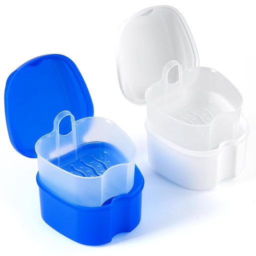 JMU Apple Shape Denture Box with Strainer 2Pcs/Pack - JMU DENTAL INC