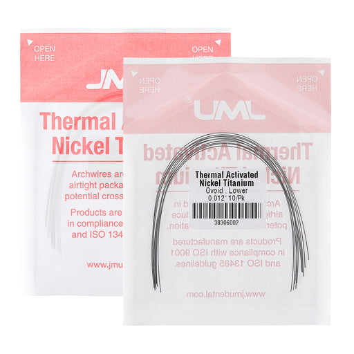 JMU Thermal Activated  Nickel Titanium Archwire Ovoid Round 10/Pk - JMU DENTAL INC