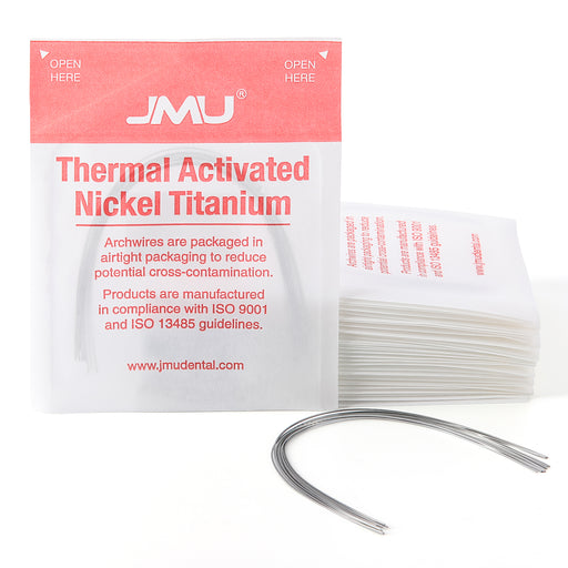 JMU Thermal Activated  Nickel Titanium Archwire Ovoid Rectangular 10/Pk - JMU DENTAL INC